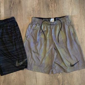 2 pairs Men’s Nike dry fit size large shorts
